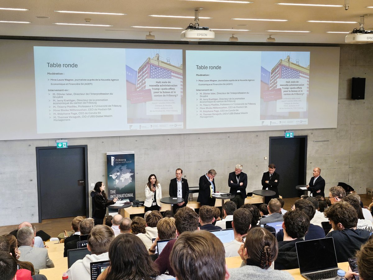 Evénement FI-UniFR - Huit mois de nouvelle administration Trump: quels effets pour la Suisse et le canton de Fribourg ?